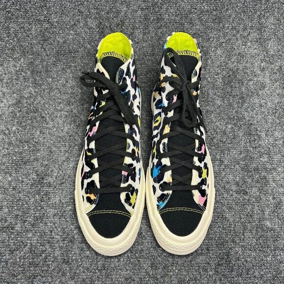 Converse Chuck 70 Hi Shoes Womens 9.5 Colorful Velvet Cheetah Print Chuck Taylor - Picture 3 of 14